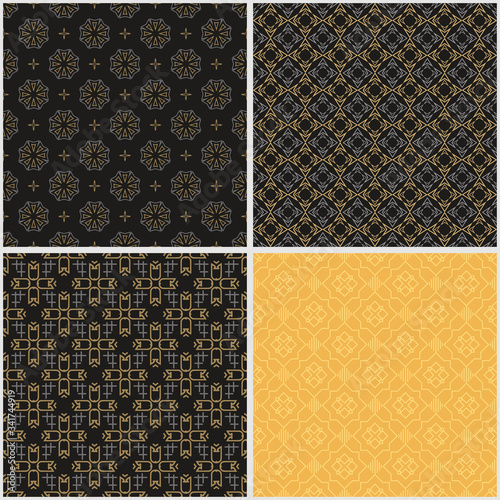 Abstract texture geometric patterns on wallpaper vector image