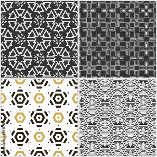 Textures seamless pattern, geometric background wallpaper, vector