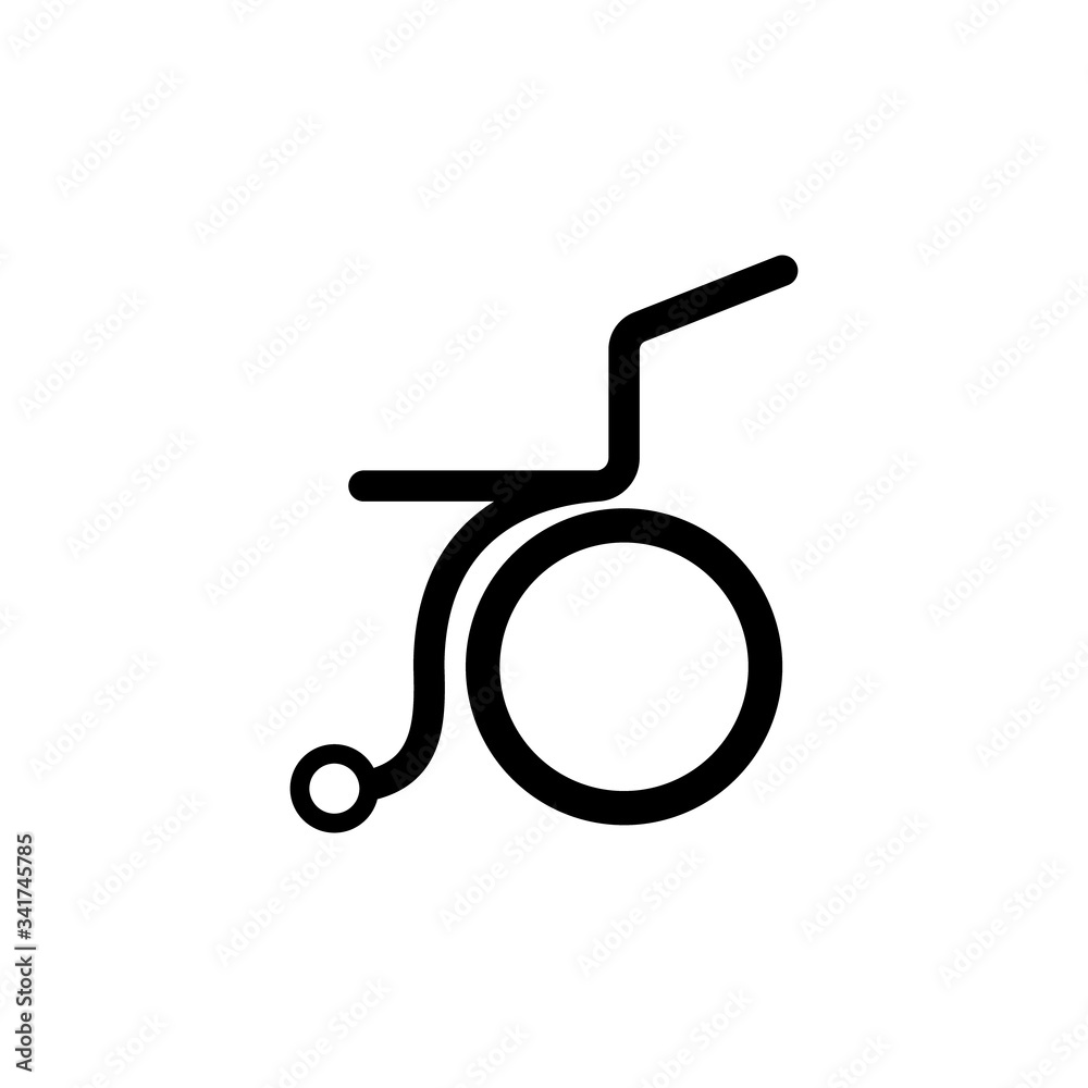 Wheelchair handicap icon. Sign for people with disabilities. Line design. Wheelchair handicap icon. Sign for people with disabilities. Line design.
