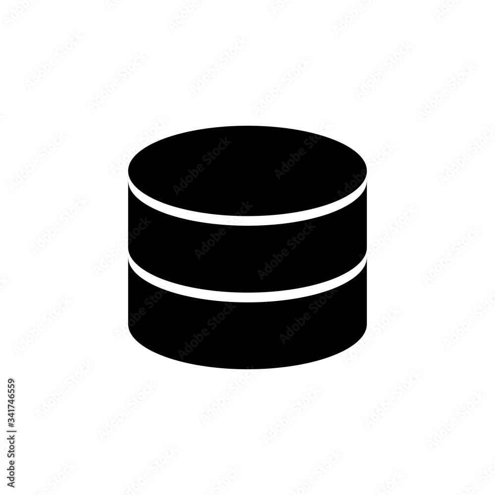 Database icon in line style. Storage, server symbol. Database icon in line style. Storage, server symbol.