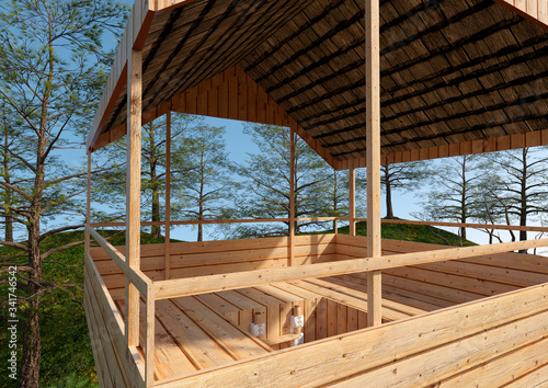 3D Rendering Summer Tree House © photosvac