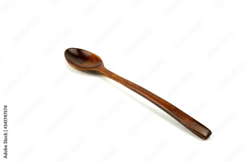 Top view Wooden spoon isolated on white background clipping path. Top view Wooden spoon isolated on white background clipping path.