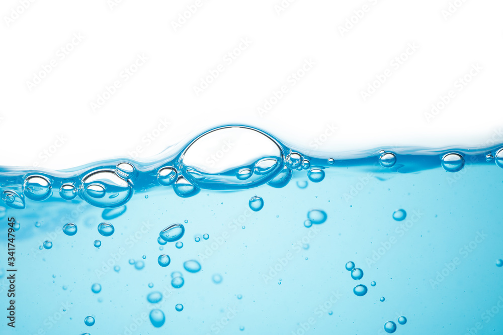 water splash with bubble isolated on white background with copy space
water splash with bubble isolated on white background with copy space