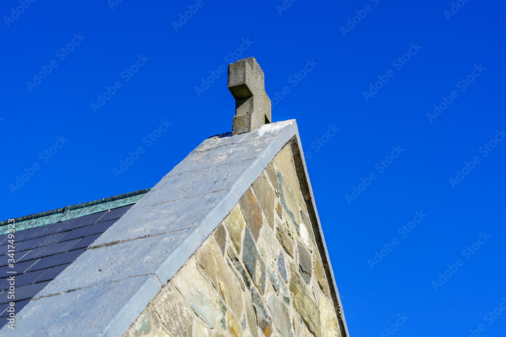 Christian Cross on the top roof Church Building Stock Photo | Adobe Stock