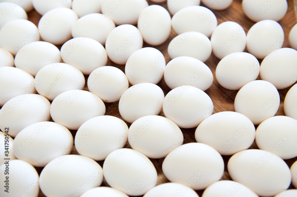 white eggs are randomly placed on the table white eggs are randomly placed on the table