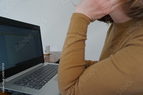 woman working on laptop