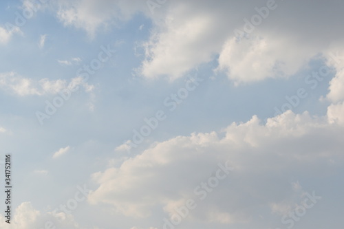 Blue Sky with White Clouds  Nature Background.