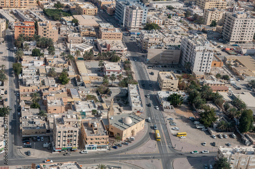 aerial view of the city of Ajman UAE