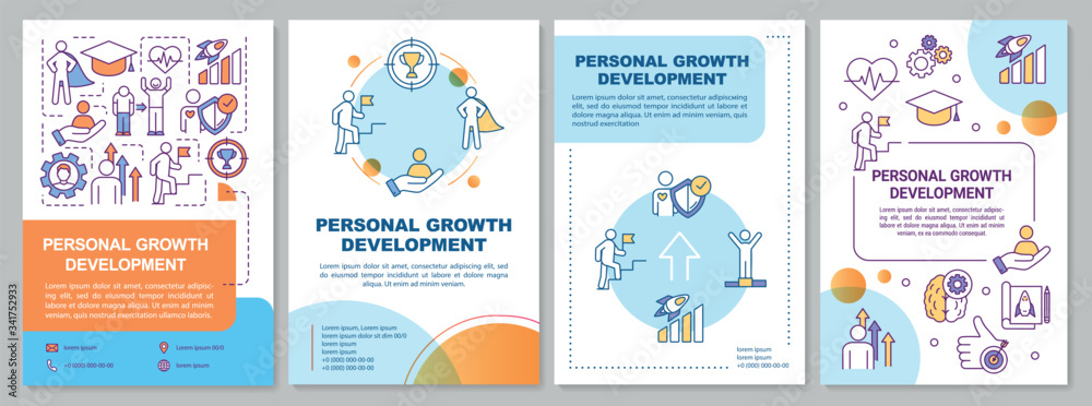 Naklejka premium Personal growth development brochure template