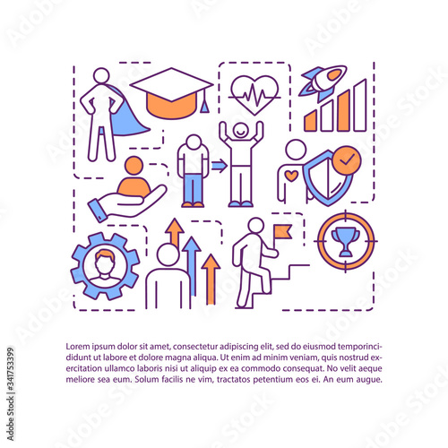 Self education concept icon with text