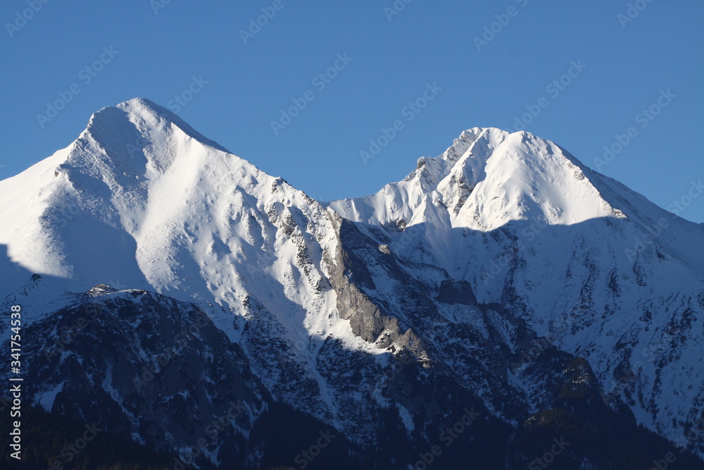 mountain landscape with snow