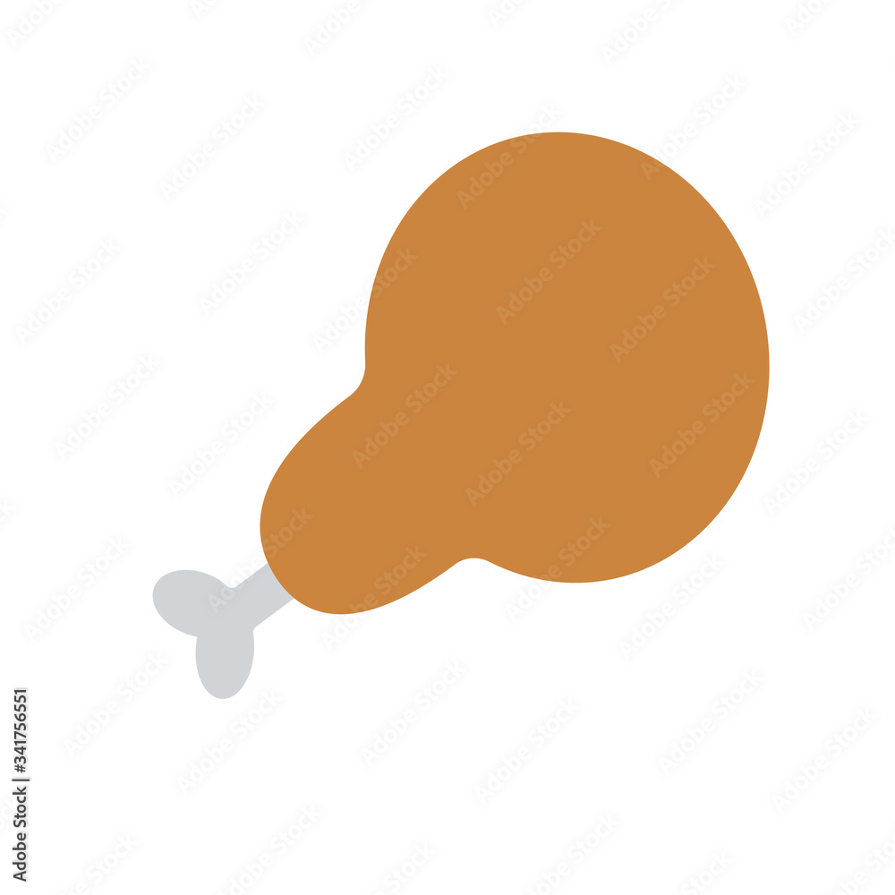 fried chicken for fast food menu object icon. vector illustration fried chicken for fast food menu object icon. vector illustration