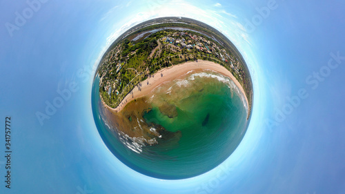 Little Planet of Guarajuba beach, located 42 km from Salvador, in the municipality of Camacari, Brazil photo