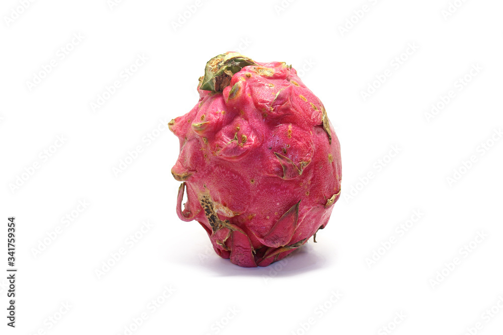 Pitaya or Pitahaya or Dragon Fruit (Hylocereus undatus) isolated on white background, perfect for breakfasting during ramadan Pitaya or Pitahaya or Dragon Fruit (Hylocereus undatus) isolated on white background, perfect for breakfasting during ramadan