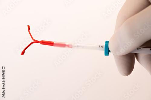 Birth Control symbol, IUD contraception, Sex education with responsability