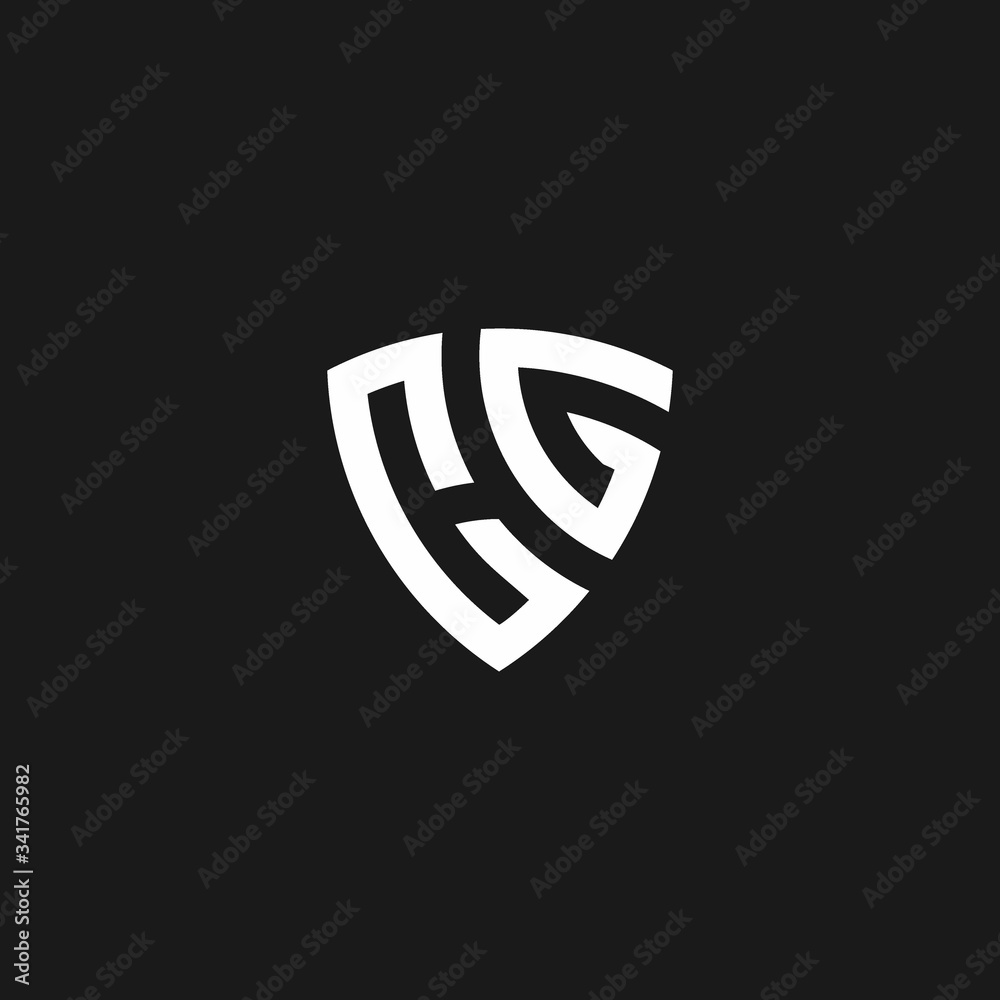 CG monogram logo with shield shape Stock Vector | Adobe Stock