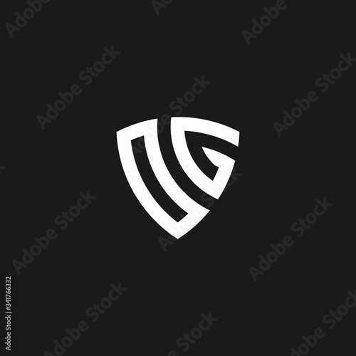OG monogram logo with shield shape