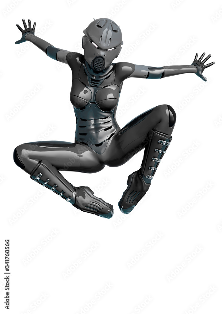 super soldier female doing a comic spider jump super soldier female doing a comic spider jump