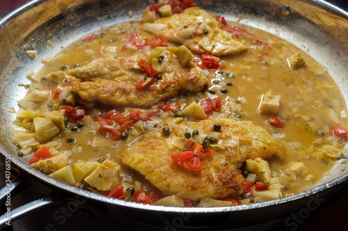 Cooking Italian Chicken Piccata photo