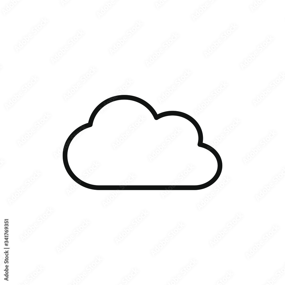 simple icon of a cloud computing with outline style design simple icon of a cloud computing with outline style design