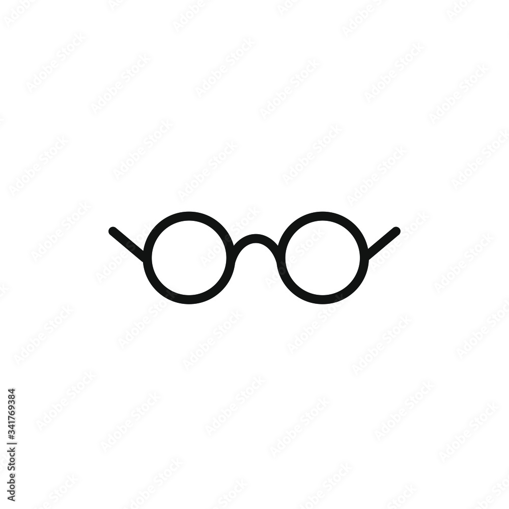 simple icon of a eyeglasses isolated on white background simple icon of a eyeglasses isolated on white background