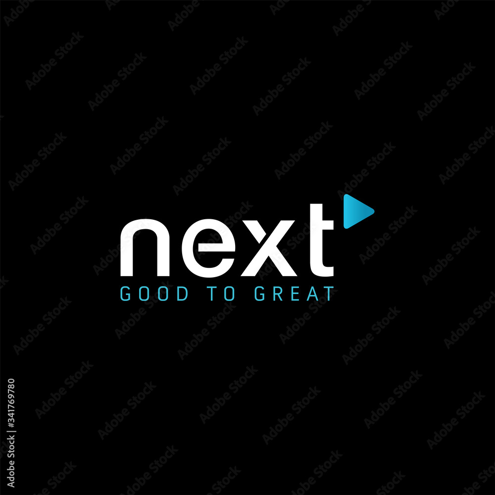 Concept of NEXT logo, growth & next generation tool etc. logo template vector illustration. Vector logo template - Vector