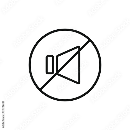 simple icon of a mute audio vector illustration