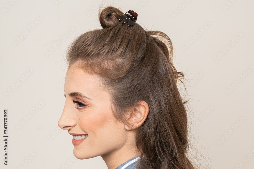 Fototapeta premium Model With Hair Clips