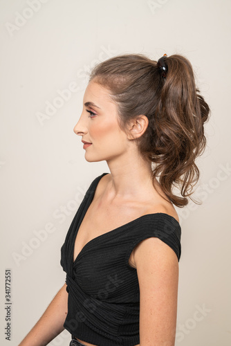 Model With Hair Clips