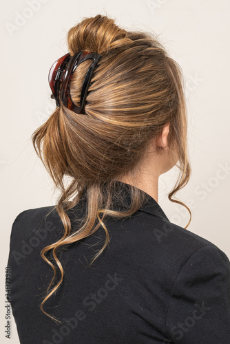 Model With Hair Clips