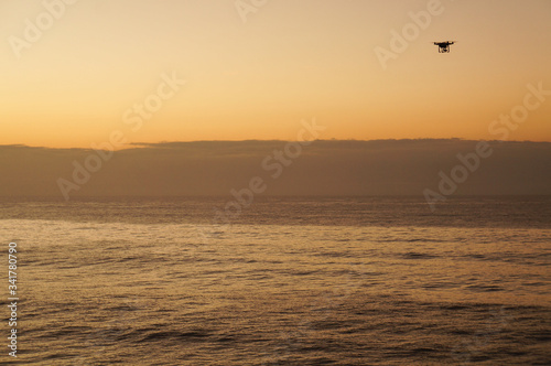 Drone flying at sunrise in Costa Azul, Rio das Ostras, Rio de Janeiro, Brazil © Appreciate