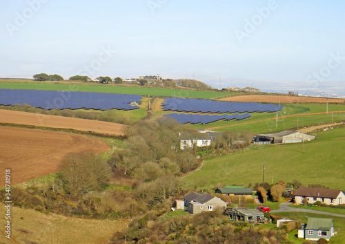 Solar farm on the Rame peninsular, Cornwall