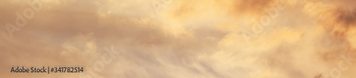 Background for a banner with a beautiful sunset sky. Beautiful clouds.