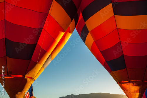 Inflation For Early Morning Mass Ascension at The Albuquerque International Balloon Fiesta, Albuquerque, New Mexico, USA