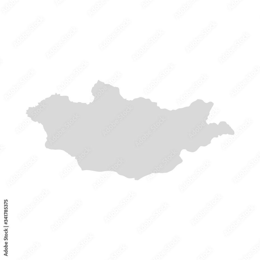 Mongolia vector map illustration. Mongolian geography country map Mongolia vector map illustration. Mongolian geography country map