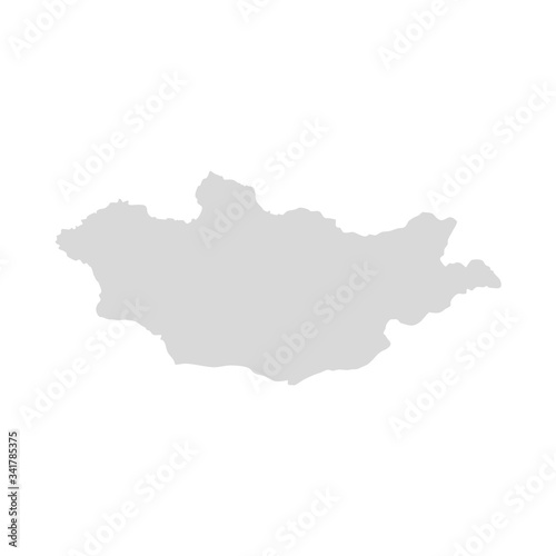 Mongolia vector map illustration. Mongolian geography country map