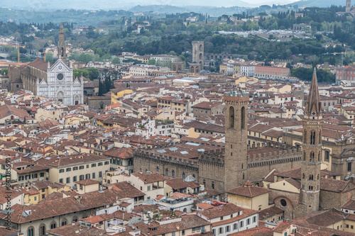Aerial view of Florence with Palazzo Vecchio in background © Alessio
