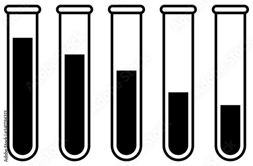 Chemistry flask tube. Vector illusstration photo