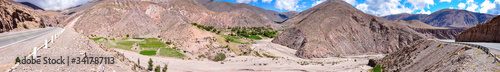 Panoramic view of Cuesta de Lipán road near Pumamarca in Argentina