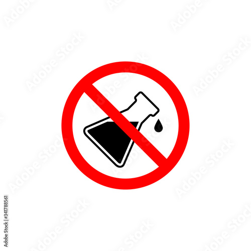 No added preservatives icon. Chemical artificial free food. No additives vector symbol logo