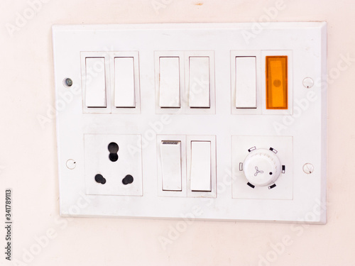 White Switch board stock photos  photo