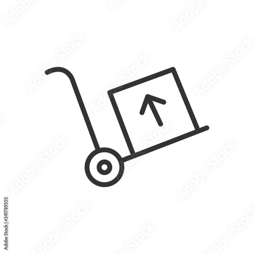 Trolley icon. Delivery symbol. Vector Illustration