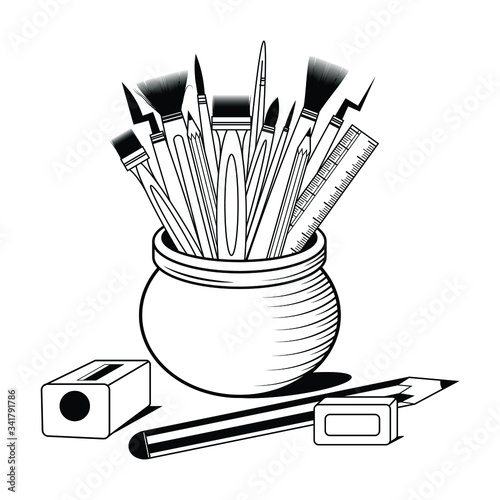 Sketch hand drawn art elements