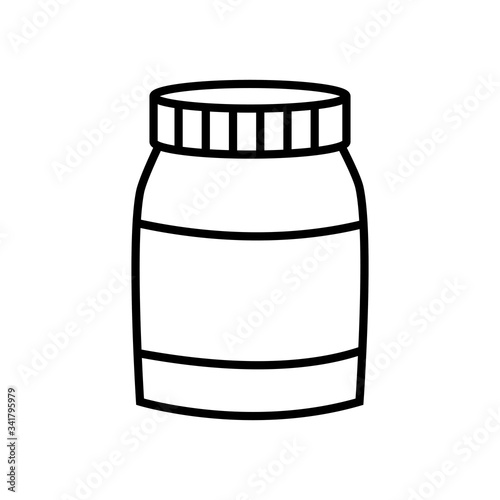 medicines bottle icon, line style