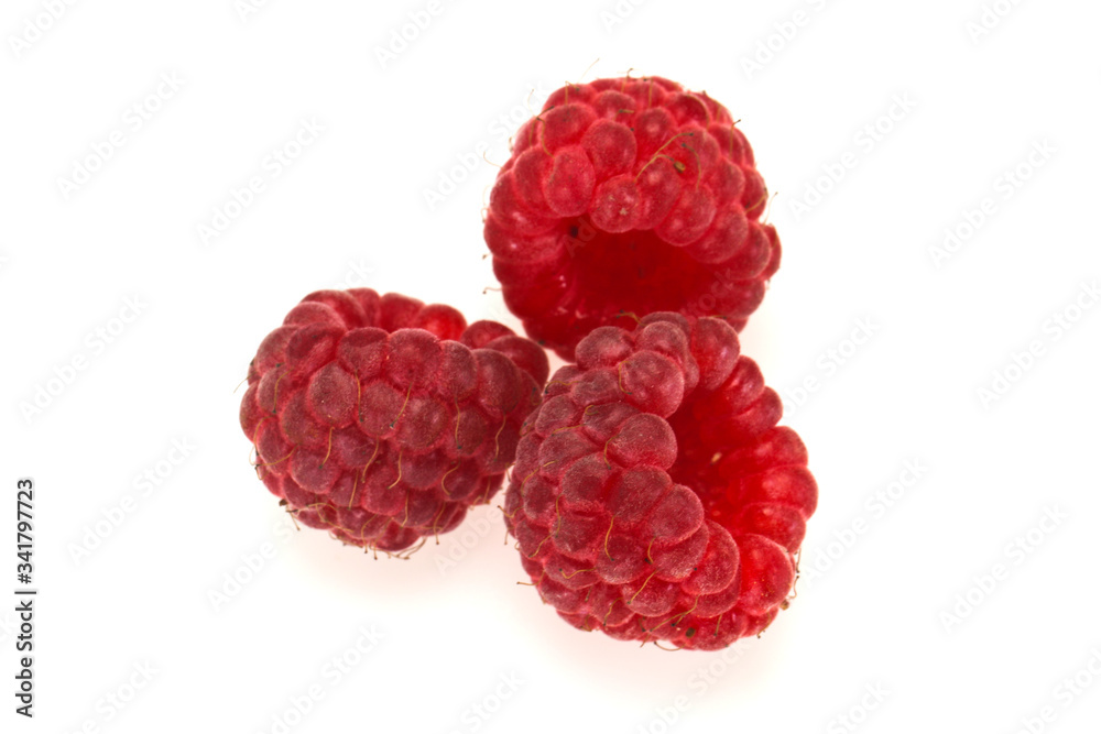 Red bright ripe sweet raspberry Red bright ripe sweet raspberry