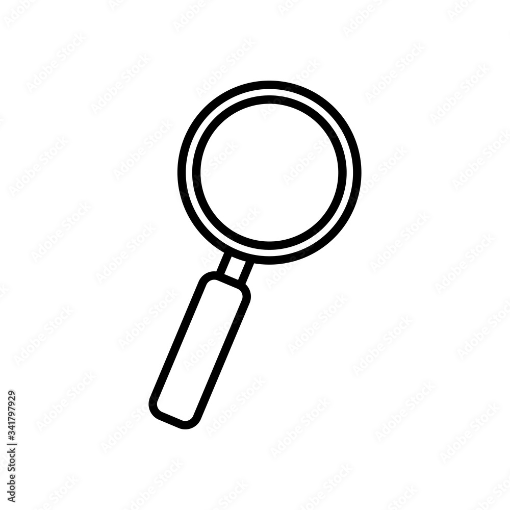 magnifying glass icon, line style magnifying glass icon, line style