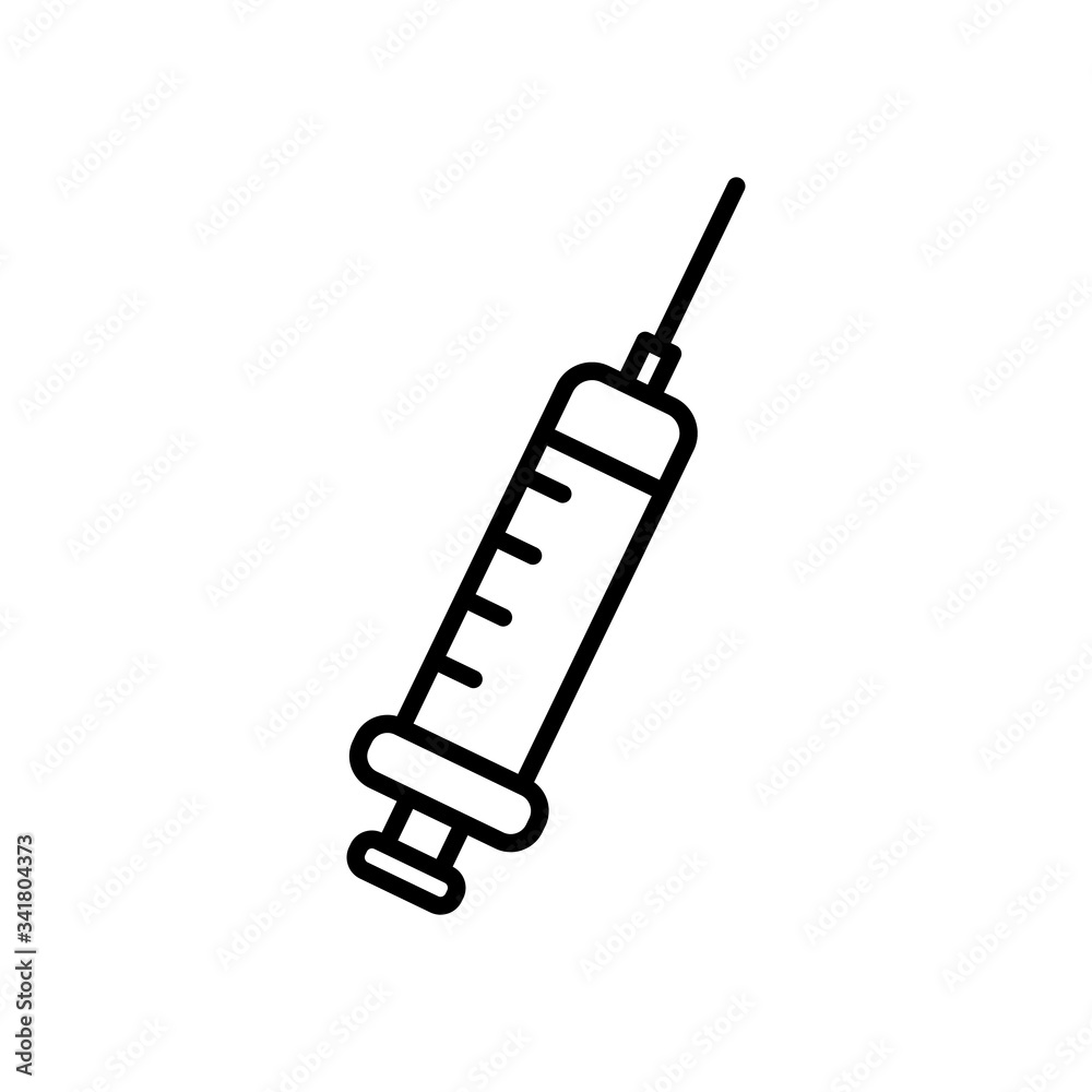 syringe icon, line style syringe icon, line style