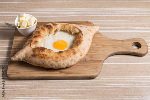 Adjara khachapuri. photo