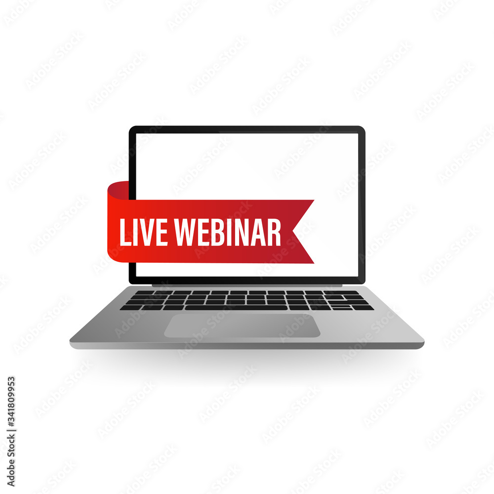 Concept live webinar for web page, banner, presentation, social media, documents. Watch video online. Concept live webinar for web page, banner, presentation, social media, documents. Watch video online.