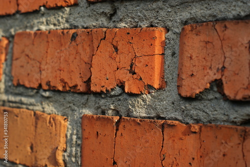 Texture of a brick wall with concrete joints. Approximate maximum frames © Goshashka